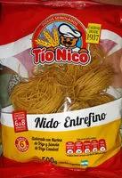 Mängden socker i fideos entrefino