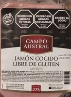 Mängden socker i Jamón Cocido libre de gluten