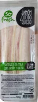 Mängden socker i Sandwich de miga con jamón y queso