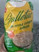 Mängden socker i galletas de arroz integral inflado