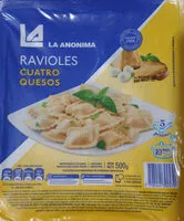 Mängden socker i Ravioles con cuatro quesos