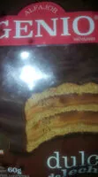 Mängden socker i Alfajor Genio Dulce de Leche