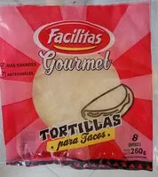 Mängden socker i Facilitas gourmet tortillas para tacos