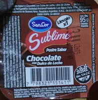 Mängden socker i Postre sabor chocolate con dulce de leche