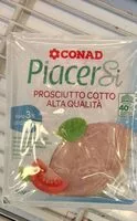 Mängden socker i Piacersi prosciutto cotto alta qualità