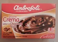 Mängden socker i postre de crema sabor a chocolate nuss