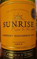 Mängden socker i Sunrise Cabernet Sauvignon, Chile