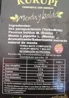 Mängden socker i Yerba Mate. Compuesta Especial. Digestiva - Antiacida