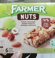 Mängden socker i Farmer Nuts Mandel-Haselnuss