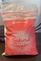 Mängden socker i Powdered sugar