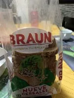 Mängden socker i Braun Nueve Cereales
