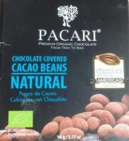 Mängden socker i Chocolate covered cacao beans natural