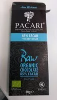 Mängden socker i Choc. cru Pacari 85% Cacao