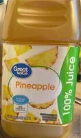 Mängden socker i 100% Pineapple Juice