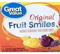 Mängden socker i Original Fruit Smiles Snacks