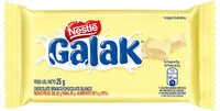 Mängden socker i Chocolate Branco Galak Pacote 25g