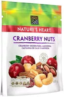 Mängden socker i Mix De Frutas E Sementes Cranberry Nuts Natures Heart Pouch 65g
