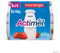 Mängden socker i Pack Leite Fermentado Parcialmente Desnatado Morango Actimel Frasco 600g 6 Unidades