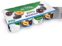Mängden socker i Leite Fermentado Ameixa Zero Lactose Activia Zero Bandeja 800g 8 Unidades