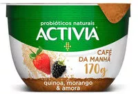 Mängden socker i Leite Fermentado Integral Quinoa Frutas Vermelhas Activia Café Da Manhã Pote 170g