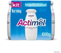 Mängden socker i Leite Fermentado Tradicional Semi Desnatado Actimel Pack 600g 6 Unidades