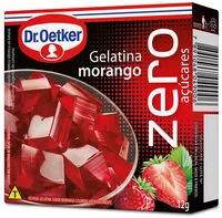 Mängden socker i Gelatina Oetker Zero Morango