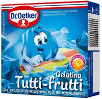 Mängden socker i Gelatina Dr.oetker Tutti Frutti 20g