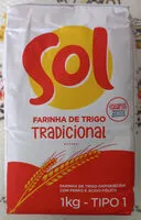 Mängden socker i Farinha De Trigo Tipo 1 Tradicional Sol Pacote 1kg