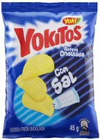 Mängden socker i Batata Frita Ondulada Com Sal Yoki Yokitos Pacote 45g