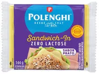 Mängden socker i Queijo Processado Prato Zero Lactose Polenghi Sandwich In 144g
