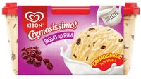 Mängden socker i Sorvete Passas Ao Rum Kibon Cremosíssimo Pote 1,5l