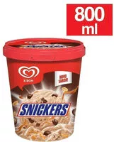 Mängden socker i Sorvete Snickers Kibon Pote 800ml