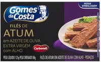 Mängden socker i Filé De Atum Em Pedaços Em Azeite De Oliva Com Alho Gomes Da Costa Caixa 84g