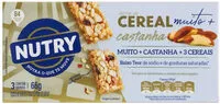 Mängden socker i Pack Barra De Cereal Castanha Nutry Caixa 66g 3 Unidades