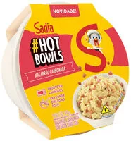 Mängden socker i Macarrão Com Bacon Carbonara Sadia Hot Bowls Pote 300g