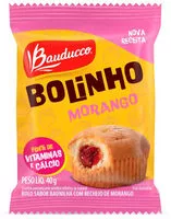 Mängden socker i Bolinho Baunilha Recheio Morango Bauducco Pacote 40g