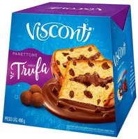 Mängden socker i Panettone Com Gotas De Chocolate Recheio Trufa Visconti Caixa 450g