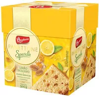 Mängden socker i Panettone Com Limão Siciliano E Passas Brancas Cobertura Açucarada E Amêndoas Bauducco Speciale Caixa 500g