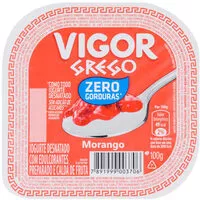 Mängden socker i Iogurte Desnatado Grego Calda Morango Vigor Pote 100g