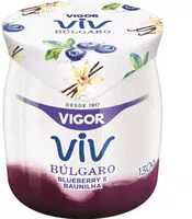 Mängden socker i Iogurte Parcialmente Desnatado Búlgaro Calda Blueberry E Baunilha Vigor Viv Pote 130g