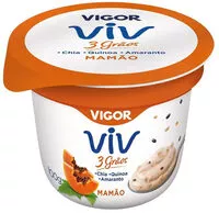 Mängden socker i Iogurte Integral Mamão Vigor Viv 3 Grãos Pote 100g