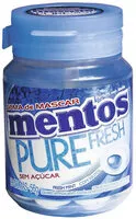 Mängden socker i Goma De Mascar Menta Fresca Zero Açúcar Mentos Pure Fresh Pote 56g 28 Unidades