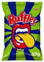 Mängden socker i Batata Frita Ondulada Cebola E Salsa Elma Chips Ruffles Pacote 57g