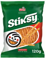 Mängden socker i Salgadinho De Trigo Elma Chips Stiksy Clássicos Pacote 120g