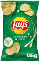 Mängden socker i Batata Frita Lisa Sour Cream Lays Pacote 135g