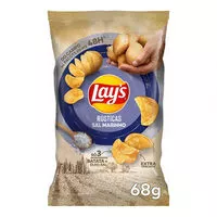 Mängden socker i Batata Frita Rústica Com Sal Marinho Lays Pacote 68g