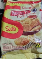 Mängden socker i Empanado De Frango Tradicional Sadia Nuggets Pacote 300g