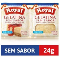 Mängden socker i Gelatina Pó Sem Sabor Royal Pacote 24g 2 Unidades