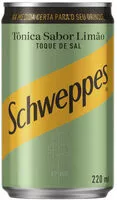 Mängden socker i água Tônica Limão Com Toque De Sal Schweppes Lata 220ml