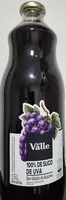 Mängden socker i Suco Uva Del Valle Garrafa 1,5l